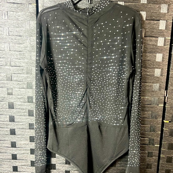 Sheer Rhinestone Body Suit - Large - Picture 3 of 6